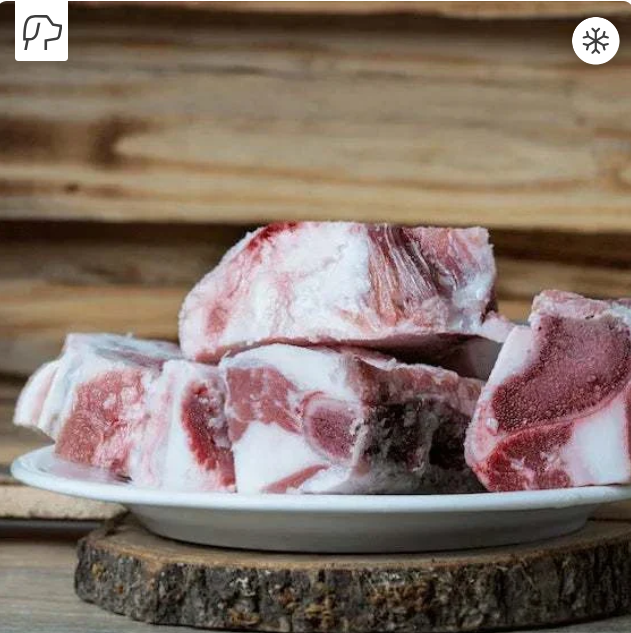 Kalbsbrustbeinknochen, kleine Stücke von Barfgold