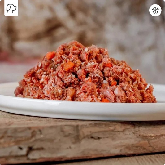 Lamm-Komplett-Menü, gewolft von Barfgold