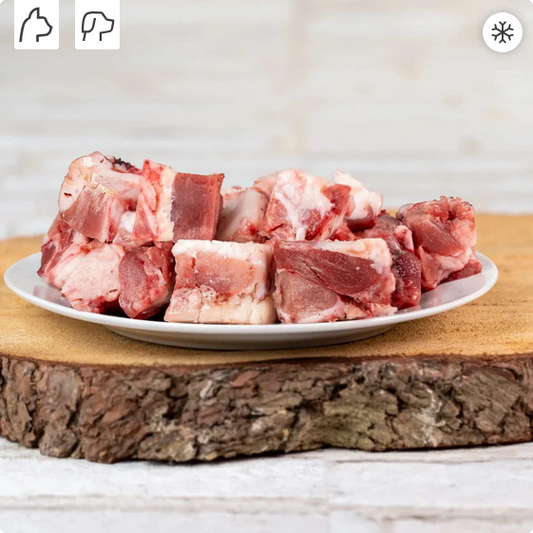 Lammmuskelfleisch, durchwachsen von Barfgold