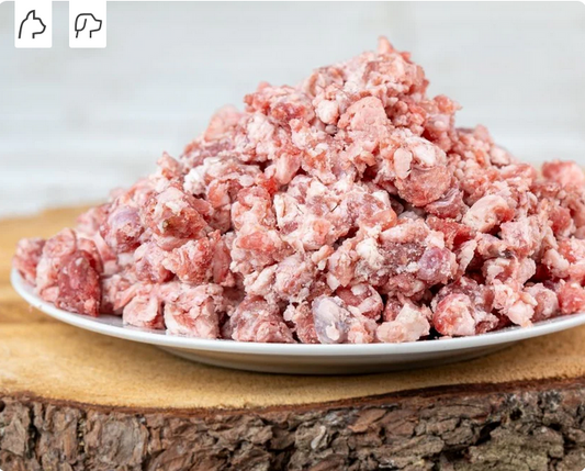 Lammmuskelfleisch, durchwachsen gewolft von Barfgold