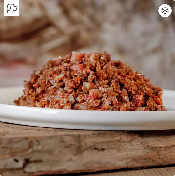 Pferd-Komplett-Menü, gewolft von Barfgold