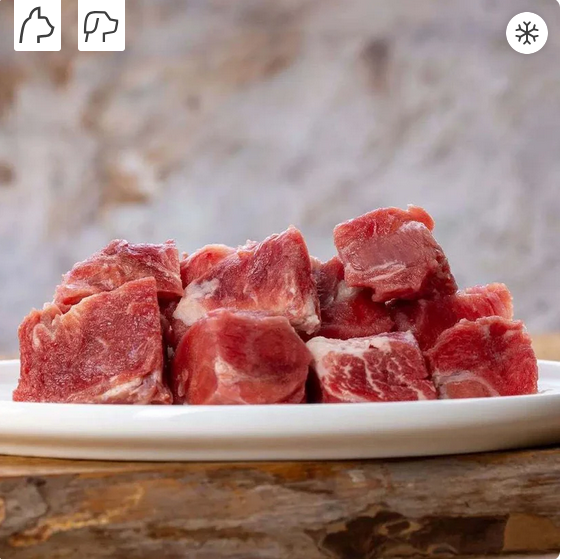 Ziegenmuskelfleisch, durchwachsen von Barfgold