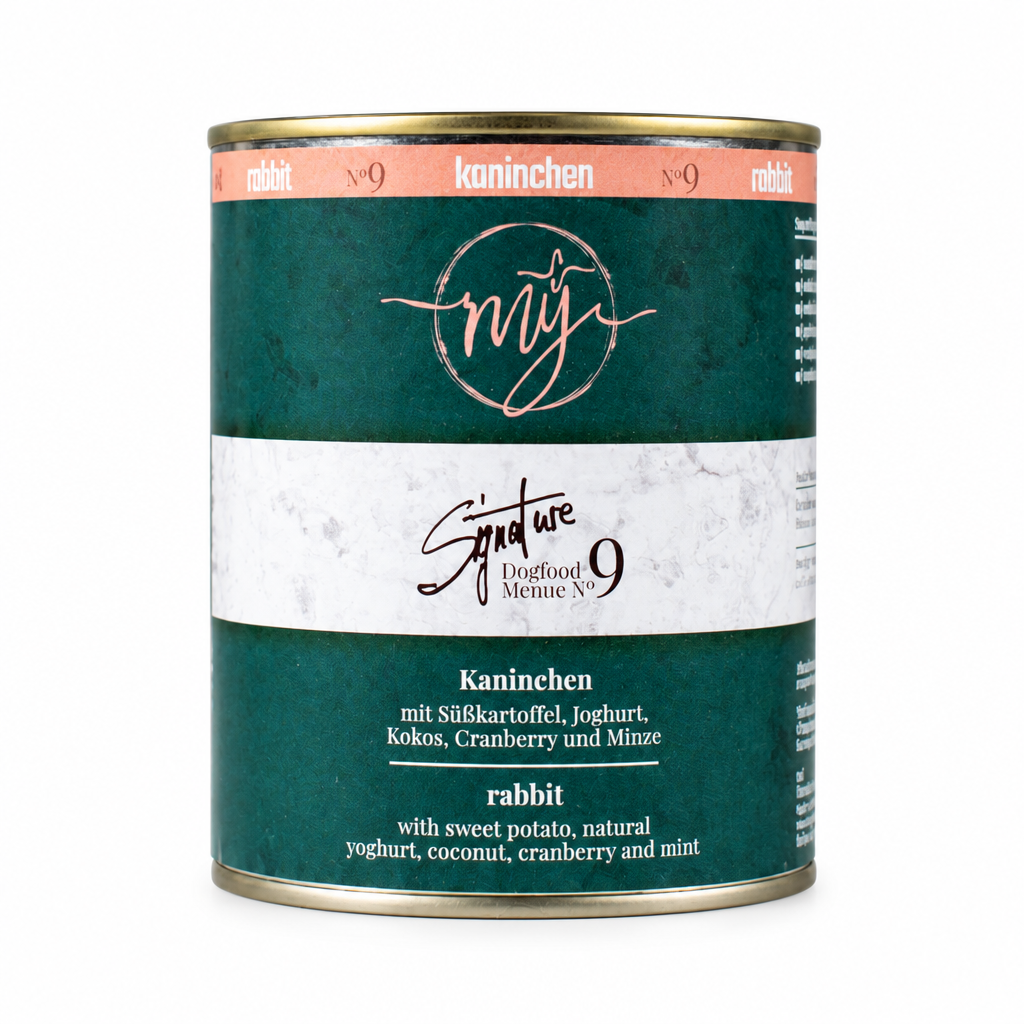 Paul & Paulina Futterdose mit Kaninchen, Süßkartoffel, Joghurt, Kokos und Cranberry