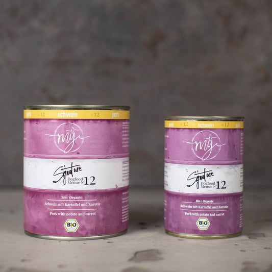 mÿ Signature Schwein von Paul & Paulina, zwei Dosen in 410 g und 820 g