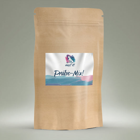 Ballaststoff-Komplex Präbio-Mix! im Kraftpapier-Beutel mit Frontetikett