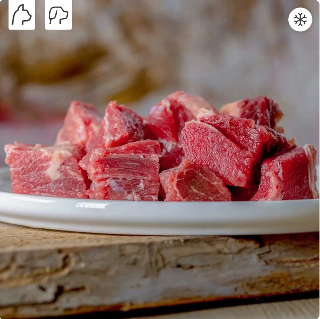 Rindermuskelfleisch, durchwachsen von Bargold