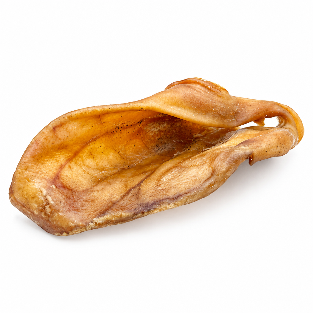 Schweineohr Premium: getrocknetes Schweineohr, goldbraun mit knuspriger Oberfläche